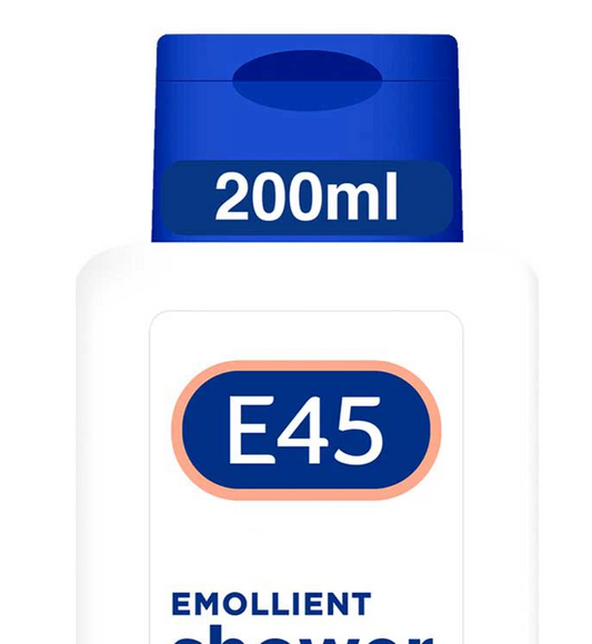 E45 Shower Cream for Gentle and Effective Cleasning for Dry, Sensitive Skin- 200m